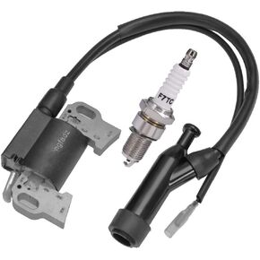 Ignition Coil + Spark Plug Replacement for Champion Power 196cc 6.5HP 3500 4000 Watt Gas Engine Generator