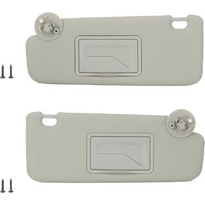 Driver Left & Passenger Right Side Sun Visor Compatible with Chevy Sonic 2012-2019 Spark 2013-2016 Replace ‎42478247, 95054956, 95327503, 95473604 (Gray, a Pair)
