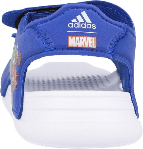 صندل سباحة أديداس C أزرق ملكي/أحمر صناعي 2 US للأطفال الصغار in Kuwait