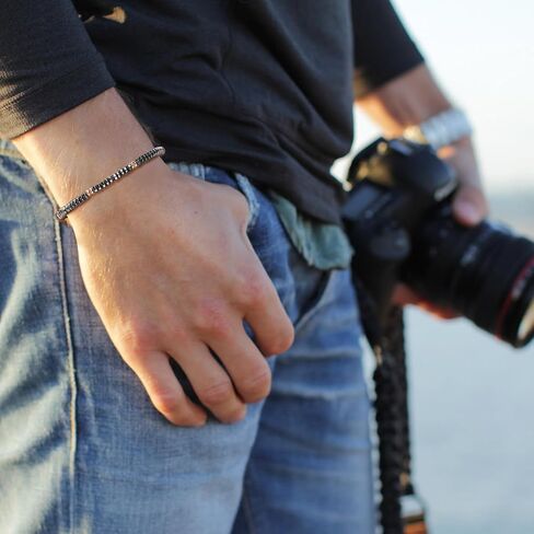 GAVU Men's Hematite Stone Beaded Bracelet in Kuwait
