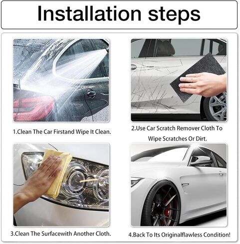 12PC Nano Sparkle Cloth Car Scratch Remover,Upgraded Nano Sparkle Cloth,Nano Cleaning Cloth Scratch Remover,Nano Sparkle Cloth Magic Car Scratch Repair Cloth for Vehicles in Saudi Arabia