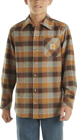 Carhartt Boys' Big Plaid Flannel Shirt in Saudi Arabia