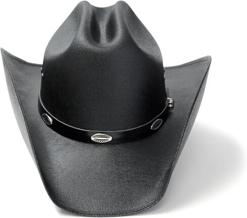 Western Express Natural Straw Cowboy Hat - Cattleman Style with Silver Conchos Band | Kids' Cowboy & Cowgirl Hat in Saudi Arabia