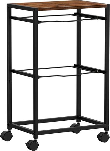 Snughome Rolling File Carts with Wheels Hanging Files for Letter Size, 2 Tiers Metal Movable File Cart, Pull-Out Filing Holder in Kuwait