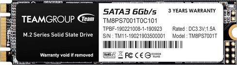 TEAMGROUP MS30 512GB with SLC Cache 3D NAND TLC M.2 2280 SATA III 6Gb/s Internal Solid State Drive SSD (Read/Write Speed up to 530/430 MB/s) Compatible with Laptop & PC Desktop TM8PS7512G0C101 in Kuwait