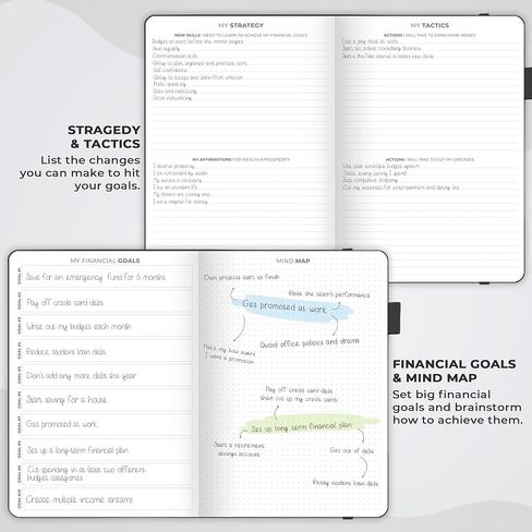 Clever Fox Budget Planner Pro - منظم مالي + نظام ميزانية المغلف النقدي. مجلة مالية شهرية، متتبع النفقات ودفتر الحسابات الشخصية. غير مؤرخ - ابدأ في أي وقت. (7 × 10 بوصة) - رمادي in Kuwait