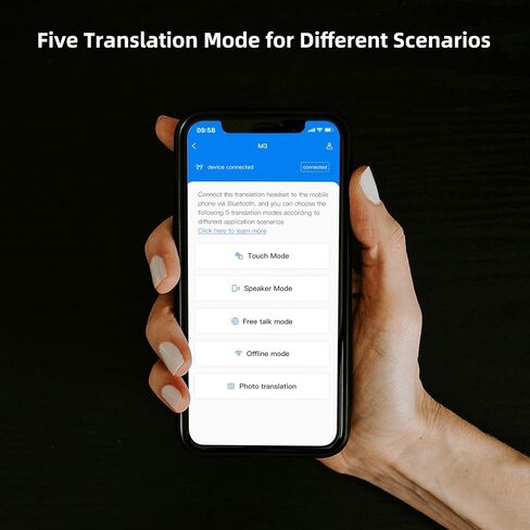 M3 Offline AI Translator Earbuds Support 144 Languages & Accents Translation Two-Way Translation Translator Device AI Translation Earbuds Real Time No Subscription Required in Kuwait