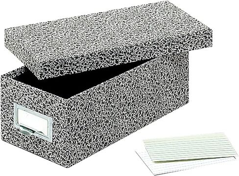 Globe-Weis/Pendaflex Fiberboard Index Card Storage Box, 3 x 5 Inches, Solid Black (3X5BLA) in Kuwait
