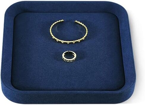 Jewelry Tray, Velvet Trinket Tray,Luxury Necklace Organizer,Premium Jewelry Display For Vendors,Blue Watch Tray in Saudi Arabia