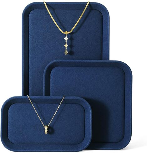 Jewelry Tray, Velvet Trinket Tray,Luxury Necklace Organizer,Premium Jewelry Display For Vendors,Blue Watch Tray in Saudi Arabia