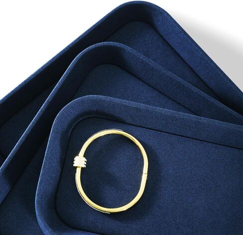 Jewelry Tray, Velvet Trinket Tray,Luxury Necklace Organizer,Premium Jewelry Display For Vendors,Blue Watch Tray in Saudi Arabia