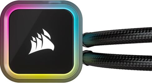 كورسير مبرد وحدة المعالجة المركزية السائل H100i RGB ايليت - 240 ملم AIO - AF120 ELITE PWM - مقابس انتل LGA 1700 و1200 و2066 وAMD® AM5 وAM4 - ابيض in Kuwait