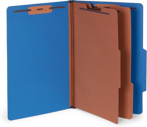10 Blue Legal Size Classification Folders - 2 Divider 2 Inch Tyvek expansions - Durable 2 Prongs Designed to Organize Standard Law Client Files, Office Reports - Legal Size, 8 3/4 x 14 3/4, 10 Folders in Kuwait