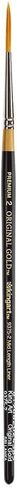KINGART Premium Original Gold 9375-2 MID-LENGTH LINER Series Artist Brush, Golden Taklon Synthetic Hair, Short Handle, for Acrylic, Watercolor, Oil and Gouache Painting, Size 2 in Saudi Arabia