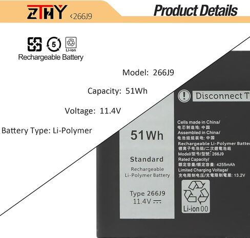 ZTHY Y9M6F استبدال بطارية الكمبيوتر المحمول Dell Alienware M15 R2 P87F Alienware M17 R2 P41E Series 0Y9M6F 8K84V 08K84V P41E001 P87F001 11.4V 76Wh 6334mAh in Saudi Arabia
