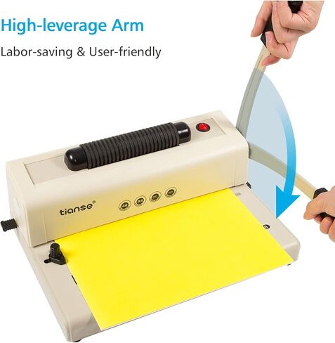 TIANSE Binding Machines, 21-Holes, 450 Sheets, Comb Bind Machine Book Maker with 100 PCS 3/8'' Comb Binder Spines Starter Kit, Comb Binding Machine for Letter Size, A4, A5 or Smaller Sizes in Saudi Arabia