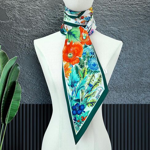 Skinny Scarf 59" Silk Neck Scarf Women's Fashion for Bag Hair Scarves Gift 59 * 5.9" in Saudi Arabia