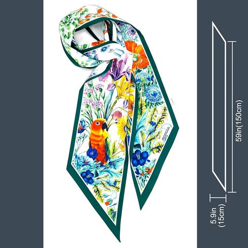 Skinny Scarf 59" Silk Neck Scarf Women's Fashion for Bag Hair Scarves Gift 59 * 5.9" in Saudi Arabia