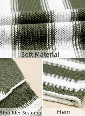 EVALESS Womens Sweater 2024 Fall Winter Crewneck Long Sleeve Color Block Striped Sweaters Casual Knit Pullover Jumper Tops in Saudi Arabia