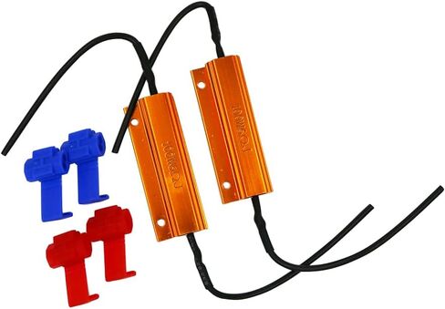 2pcs 100W 6ohm Load Resistors - Fix LED Bulb Fast Hyper Flash Turn Signal Blink Error Code (100W 6ohm) in Saudi Arabia