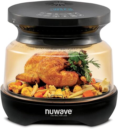 فرن NuWave TODD ENGLISH iQ360 الرقمي الذكي، مجموعة شواية تعمل بالأشعة تحت الحمراء 20 في 1، سعة ميجا 34 كيو تي، 1800 واط، مناطق حرارة محيطة ثلاثية قابلة للتعديل، مقياس حرارة ذكي، واي فاي in Kuwait