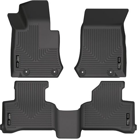 Husky Liners Weatherbeater Floor Mats | Fits 2020 - 2024 Mercedes-Benz GLE350, GLE450, GLE63 AMG S | Front & 2nd Row, 3-pc Black - 95491 in Saudi Arabia