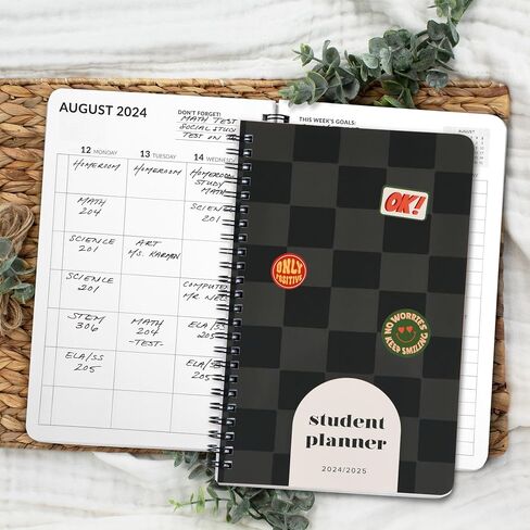 Simplified 2024-2025 Student Planner To Stay Organized - A Beautiful 8.5" x 5.5" Planner for Middle and High School Students with Weekly & Monthly Spreads For The 24-25 Academic Year in Saudi Arabia
