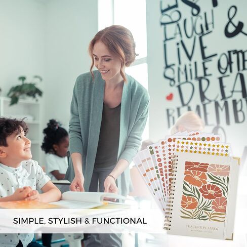 Simplified Teacher Planner For The 2024-2025 Academic School Year - Your All Incl. 8.5" x 11" Lesson Plan Book Supplies - Easily Organize Your Daily, Weekly & Monthly Classroom/Homeschool Schedule in Saudi Arabia