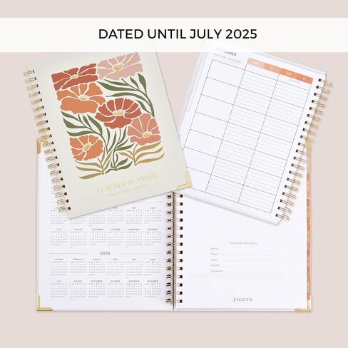 Simplified Teacher Planner For The 2024-2025 Academic School Year - Your All Incl. 8.5" x 11" Lesson Plan Book Supplies - Easily Organize Your Daily, Weekly & Monthly Classroom/Homeschool Schedule in Saudi Arabia