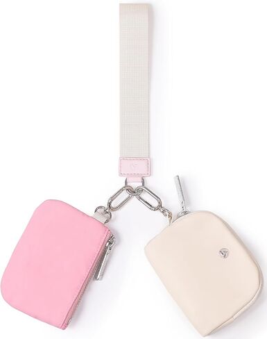 Dual Pouch Wristlet Wallets for Women, Mini Zip Around Wristlet Wallet, Double Pocket Wrist Wallet Portable Coin Purse Zipper, Gift for Women Mom Girl Friend Sister Her Wife Daughter Girlfriend in Saudi Arabia