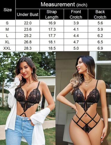 Avidlove Women Lingeries Deep V Teddy Lingerie Sexy Lace Bodysuit Cut Out One Piece Mini Babydoll in Saudi Arabia