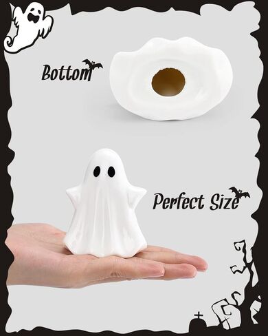 Tuitessine السيراميك أشباح صغيرة مخيفة شبح التماثيل هالوين شبح النحت تمثال مزرعة طبقات صينية ديكور عصبي ديكورات المنزل طاولة القهوة المركزية الجرف رف مجموعات العرض in Kuwait