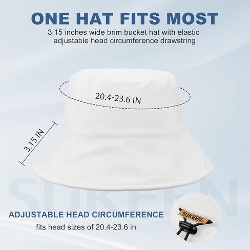 Sukeen Bucket Hat for Women Men Summer Beach Sun Hat Reversible Packable Adjustable UPF50+ Cooling Hat for Hiking Fishing in Saudi Arabia