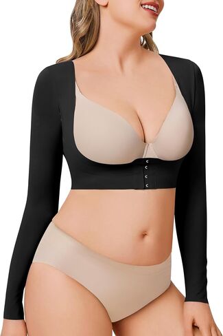 YERKOAD Arm Shapers for Women Flabby Arms Post Surgery Compression Sleeves Arm Faja Front Closure Shapewear Tops in Kuwait