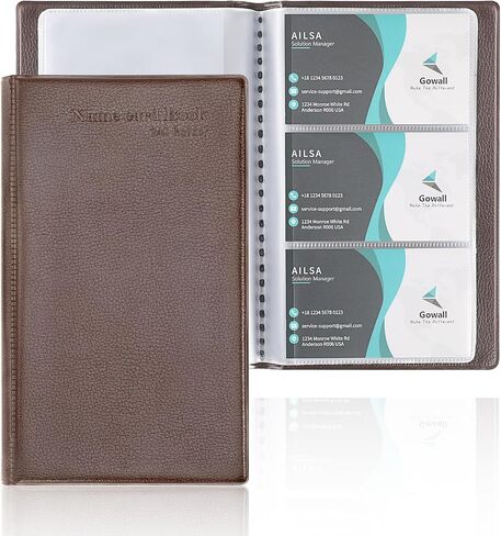 Business Card Holder 240 Cards Capacity Business Card Organizer, Portable Business Card Holders for Men & Women, Business Card Binder, Professional Business Cards Book, Name Card Holder, Black in Kuwait