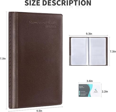 Business Card Holder 240 Cards Capacity Business Card Organizer, Portable Business Card Holders for Men & Women, Business Card Binder, Professional Business Cards Book, Name Card Holder, Black in Kuwait