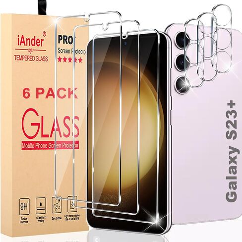 واقي شاشة iAnder [3 -PACK] لهاتف Galaxy 22 مع [إطار سهل التركيب] - واقي شاشة من الزجاج المقوى لجهاز Galaxy 22 [يدعم بصمة الإصبع] HD فائق النحافة 0.2 مم، مناسب للحافظة in Kuwait
