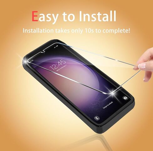 واقي شاشة iAnder [3 -PACK] لهاتف Galaxy 22 مع [إطار سهل التركيب] - واقي شاشة من الزجاج المقوى لجهاز Galaxy 22 [يدعم بصمة الإصبع] HD فائق النحافة 0.2 مم، مناسب للحافظة in Kuwait