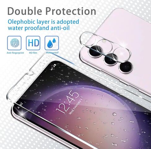 واقي شاشة iAnder [3 -PACK] لهاتف Galaxy 22 مع [إطار سهل التركيب] - واقي شاشة من الزجاج المقوى لجهاز Galaxy 22 [يدعم بصمة الإصبع] HD فائق النحافة 0.2 مم، مناسب للحافظة in Kuwait