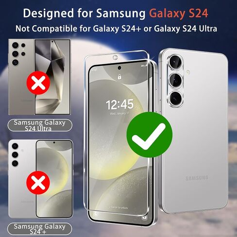 واقي شاشة iAnder [3 -PACK] لهاتف Galaxy 22 مع [إطار سهل التركيب] - واقي شاشة من الزجاج المقوى لجهاز Galaxy 22 [يدعم بصمة الإصبع] HD فائق النحافة 0.2 مم، مناسب للحافظة in Kuwait