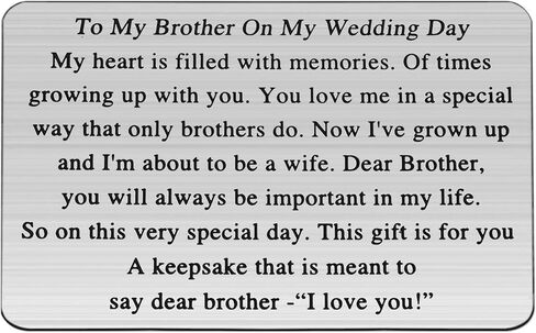 محفظة Brother المعدنية، أدخل بطاقة من أخت إلى أخي في مجوهرات يوم زفافي لأخيه في القانون، هدية نشر له (محفظة أخي المعدنية) in Saudi Arabia