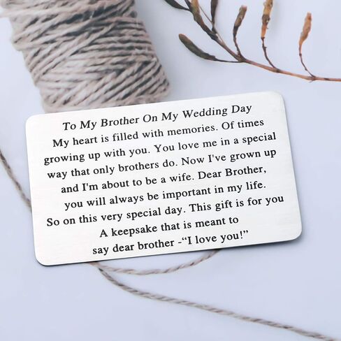 محفظة Brother المعدنية، أدخل بطاقة من أخت إلى أخي في مجوهرات يوم زفافي لأخيه في القانون، هدية نشر له (محفظة أخي المعدنية) in Saudi Arabia