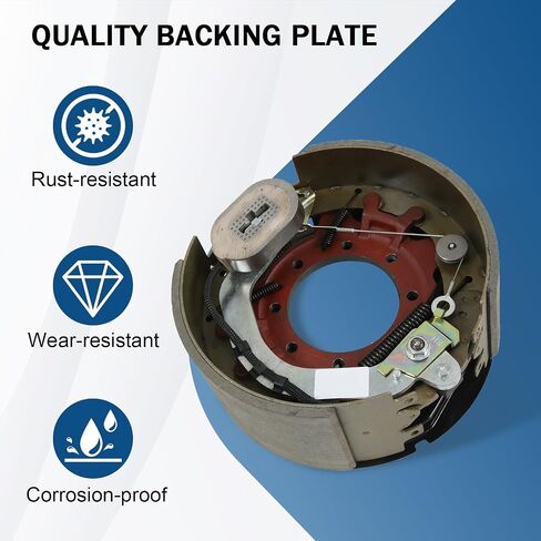 12-1/4" x 5" (12.25" X 5") Electric Trailer Brake Assembly Pair for 12,000 LBS (12K) Trailer Axles Left and Right Electric Trailer Brakes in Kuwait