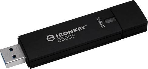 Kingston Ironkey D500S 128GB Encrypted Flash Drive | Dual Hidden Partition | FIPS 140-3 Level 3 | XTS-AES 256-bit | BadUSB and Brute Force Protection | Multi-Pin Option | IKD500S/128GB in Kuwait