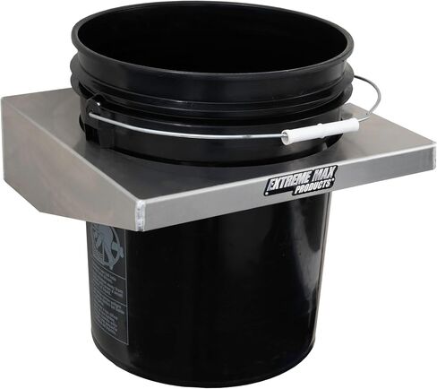 Extreme Max 5001.6727 Aluminum 5-Gallon Bucket Bracket for Race Trailer, Garage, Shop, Enclosed Trailer, Toy Hauler - Silver in Saudi Arabia