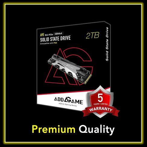Addlink A93 2TB Storage Expansion for PS5 Console with Heatsink, Up to 7400mb/s, Gen 4 PCIe NVMe m.2 2280, SLC Cache Internal Solid State Drive(‎ad2TBA93M2P) in Kuwait
