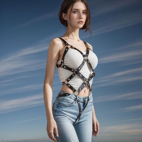 ام اي بي سي اتش اي ار طقم لانجري بحزام خصر من الجلد من بانك بودي in Kuwait