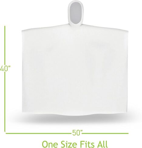 iGenztech Rain Ponchos for Adults - Unisex, ECO-Friendly, 100% Plant Based Material, Disposable Raincoat, 5 Pack (Includes 5 Bags for Recycling Rain Ponchos) in Saudi Arabia