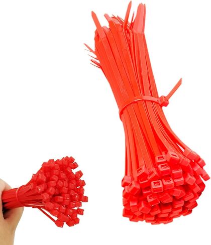 JHXTZ Zip Ties, 100pcs Yellow Zip Ties 8 Inch, Plastic Ties Small Zipties Cable Tie Wraps, Multi-Purpose Cable Management Ties, Self-Locking Ziptie for Office and Home(Can bear 30lb) in Saudi Arabia
