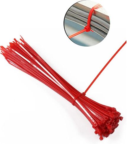 JHXTZ Zip Ties, 100pcs Yellow Zip Ties 8 Inch, Plastic Ties Small Zipties Cable Tie Wraps, Multi-Purpose Cable Management Ties, Self-Locking Ziptie for Office and Home(Can bear 30lb) in Saudi Arabia